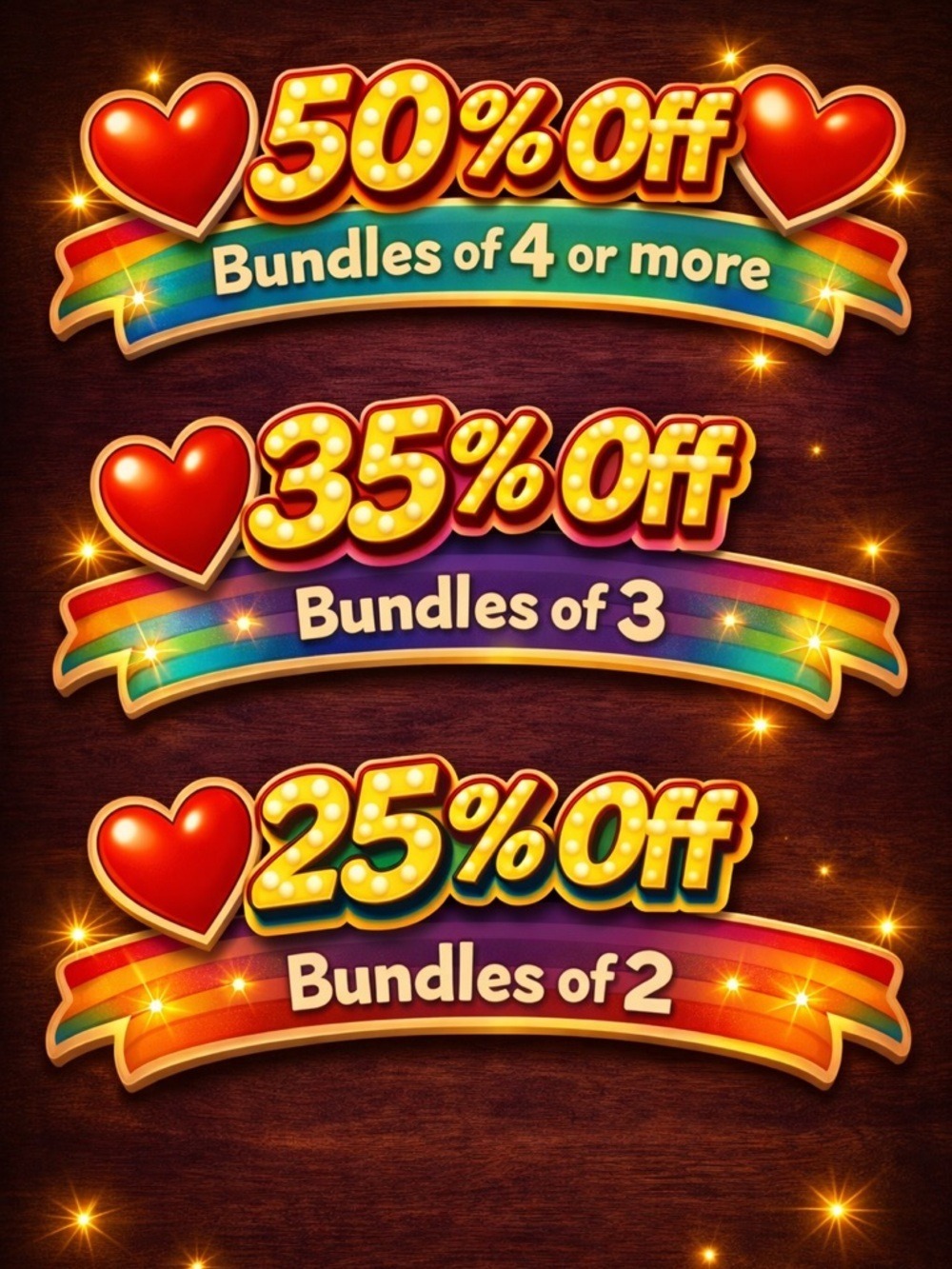 SAVE UP TO 50% OFF WITH BUNDLES